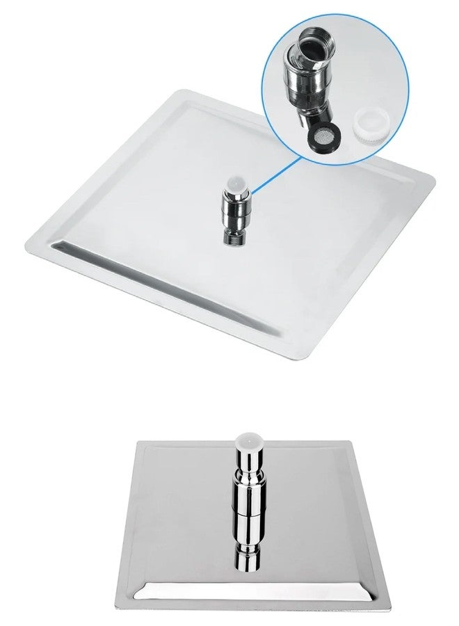 JAGGER JAG369 Rain Shower Head [ 4" Inch ] with Shower Arm [ 9" Inch ], Lauxury Bathroom Celing Shower, With Teflon Tape And Wall Flange (STAINLESS STEEL SQUARE [ ULTRA SLIM ]) - Image 5